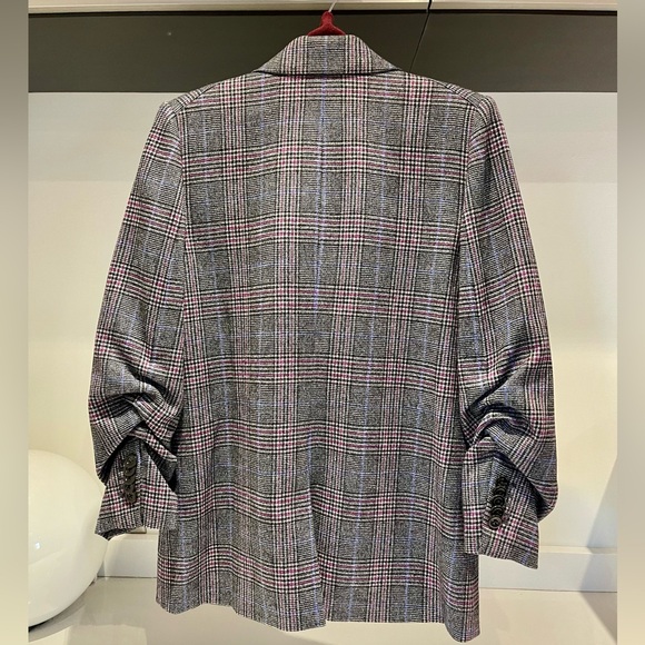 $698 Veronica Beard Martel Dickey Jacket Jacket Wool Blazer Grey plaid sz 6 - Picture 7 of 16